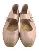 Jimmy Choo Faux Pearl Accents Leather Espadrilles