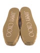 Jimmy Choo Faux Pearl Accents Leather Espadrilles