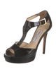 Jimmy Choo Patent Leather T-Strap Pumps