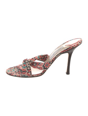 Jimmy Choo Floral Print Slides