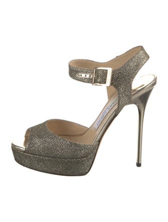 Jimmy Choo Glitter Glitter Accents Sandals