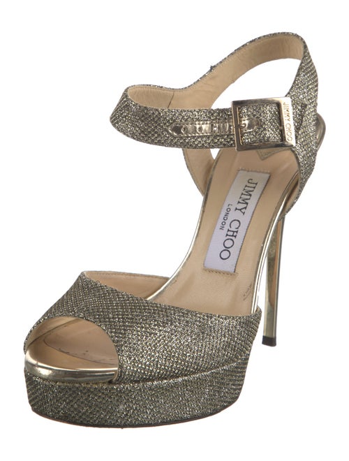 Jimmy Choo Glitter Glitter Accents Sandals