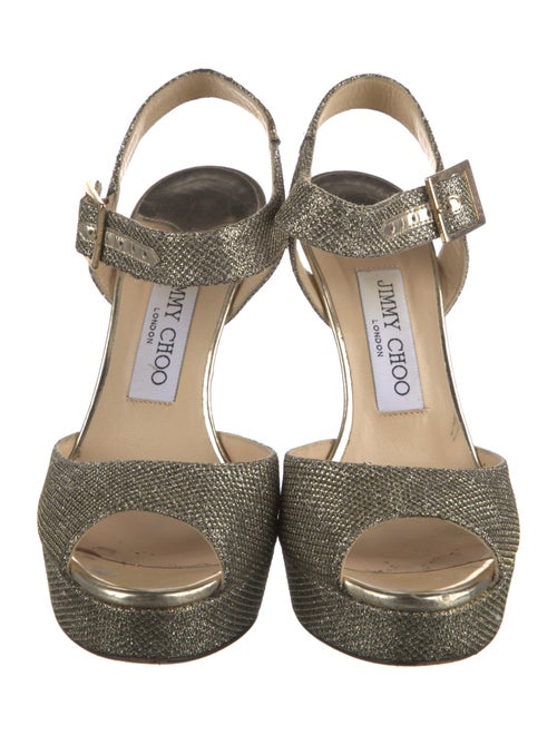 Jimmy Choo Glitter Glitter Accents Sandals