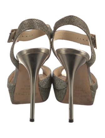 Jimmy Choo Glitter Glitter Accents Sandals