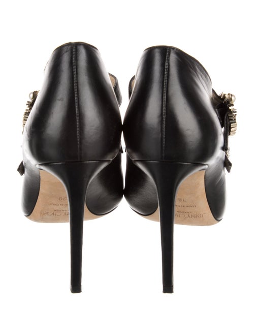 Jimmy Choo Faux Pearl Accents Leather Pumps