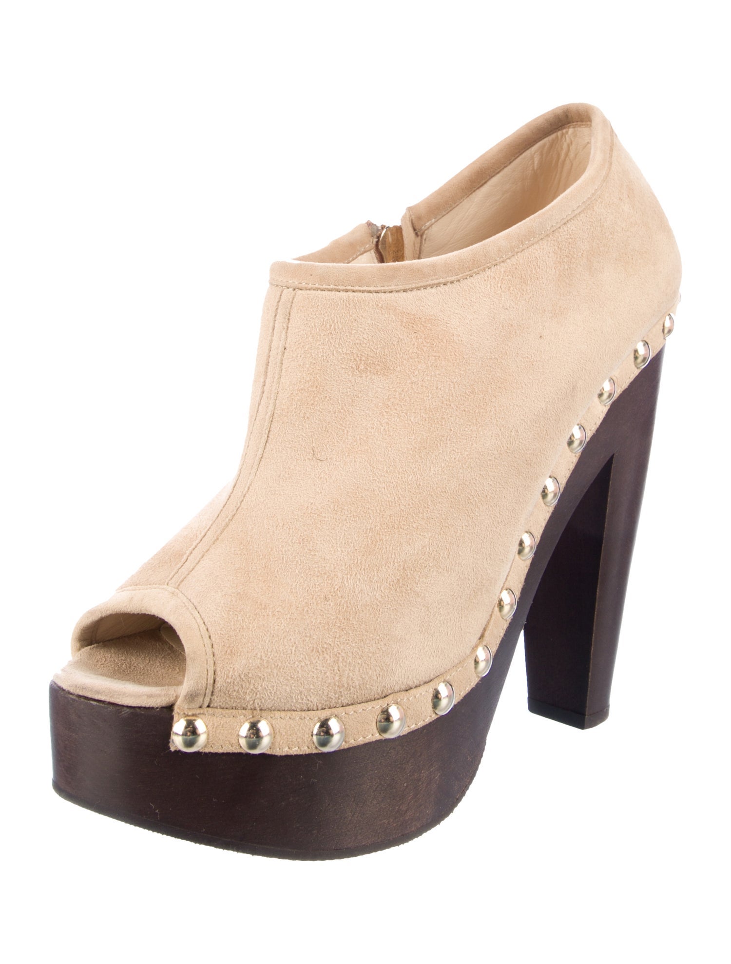 Jimmy Choo Suede Studded Accents Mules