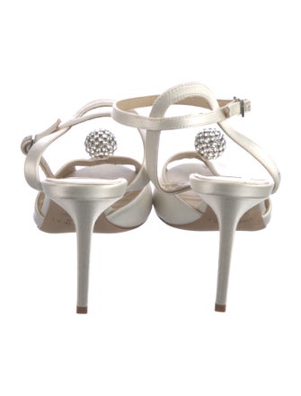 Jimmy Choo Satin Beaded Accents D'Orsay Pumps