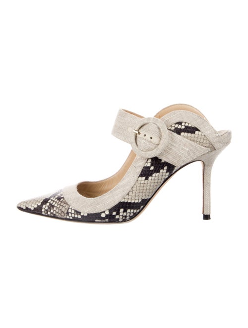 Jimmy Choo Snakeskin Animal Print Slingback Pumps
