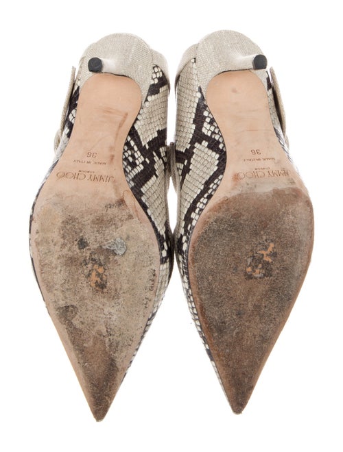 Jimmy Choo Snakeskin Animal Print Slingback Pumps