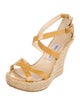 Jimmy Choo Patent Leather Leather Trim Embellishment Espadrilles