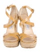 Jimmy Choo Patent Leather Leather Trim Embellishment Espadrilles