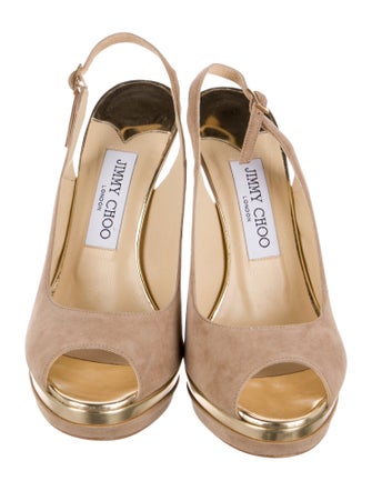 Jimmy Choo Suede Slingback Sandals