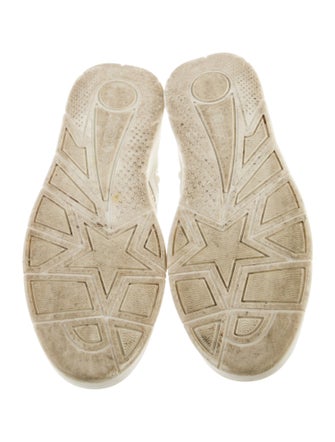 Jimmy Choo Faux Pearl Accents Leather Sneakers