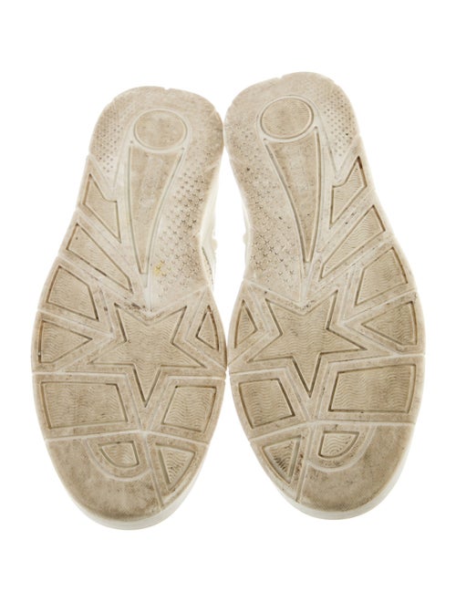 Jimmy Choo Faux Pearl Accents Leather Sneakers