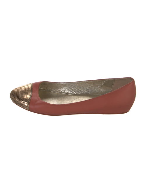 Jimmy Choo Leather Colorblock Pattern Ballet Flats