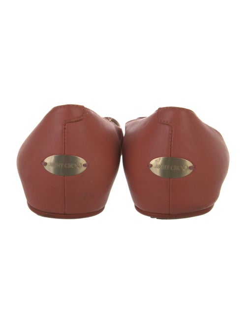 Jimmy Choo Leather Colorblock Pattern Ballet Flats