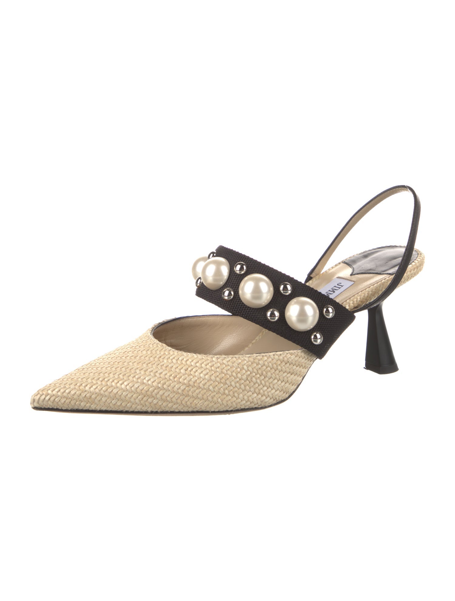 Jimmy Choo Straw Animal Print Slingback Pumps