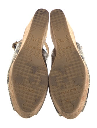 Jimmy Choo Snakeskin Animal Print Slingback Pumps