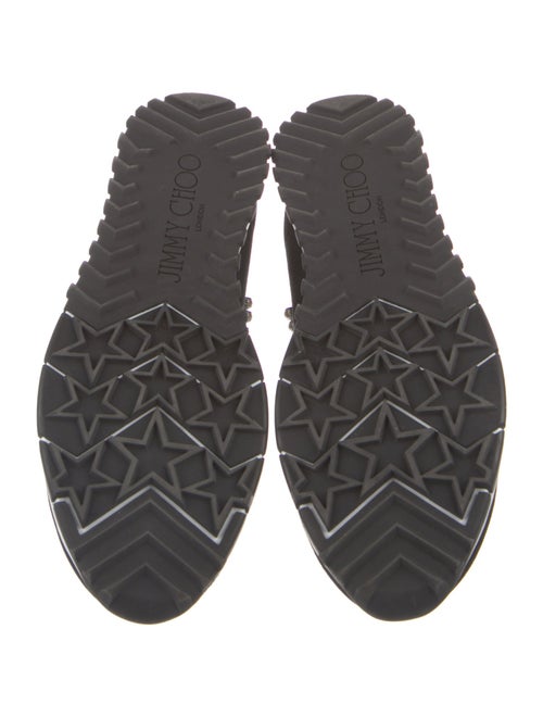 Jimmy Choo Faux Pearl Accents Crystal Embellishments Sneakers