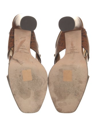 Jimmy Choo Embossed Leather Slingback Sandals