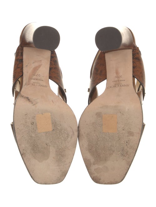 Jimmy Choo Embossed Leather Slingback Sandals
