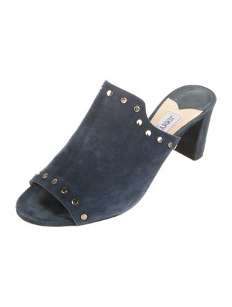 Jimmy Choo Suede Studded Accents Slides