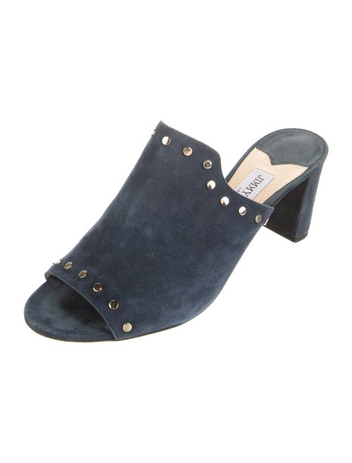 Jimmy Choo Suede Studded Accents Slides