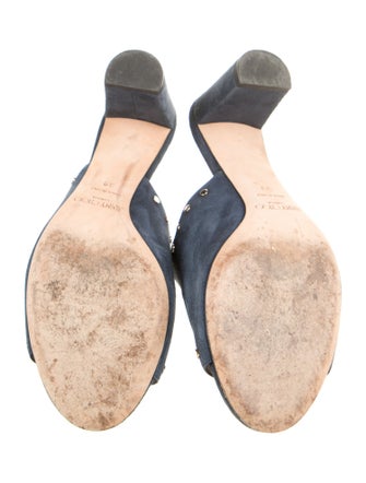 Jimmy Choo Suede Studded Accents Slides