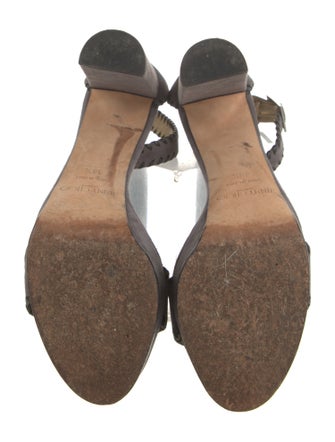 Jimmy Choo Suede Whipstitch Trim Sandals