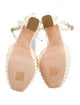 Jimmy Choo Faux Pearl Accents Satin Sandals