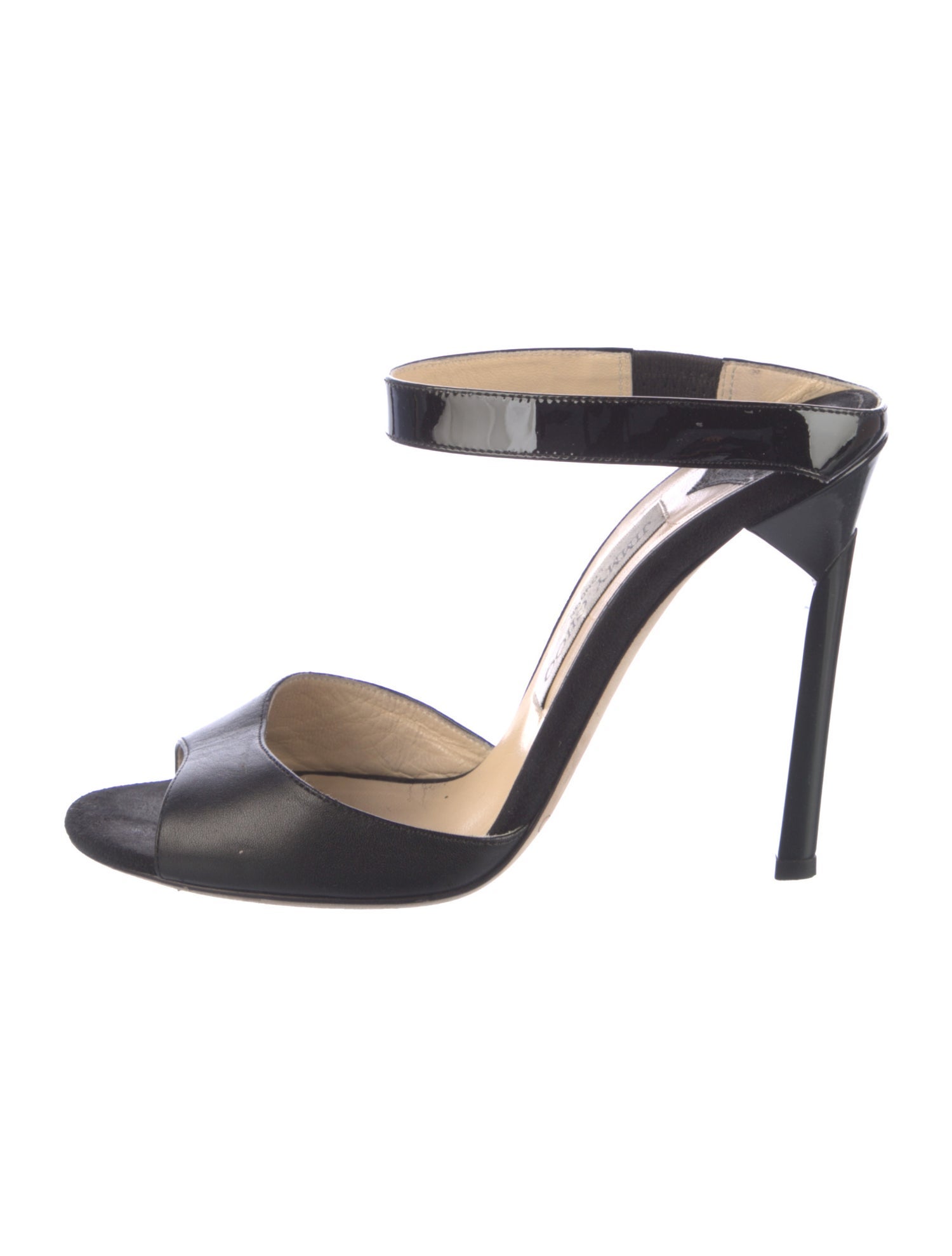 Jimmy Choo Leather Animal Print Slides