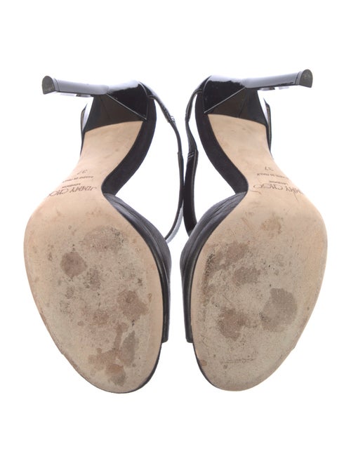 Jimmy Choo Leather Animal Print Slides