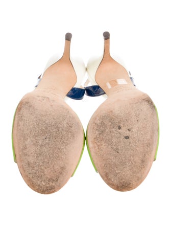 Jimmy Choo Patent Leather Printed Slingback Sandals