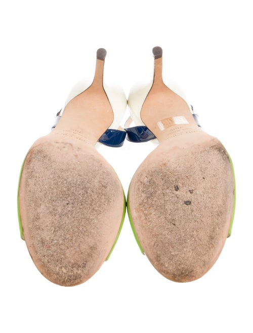 Jimmy Choo Patent Leather Printed Slingback Sandals