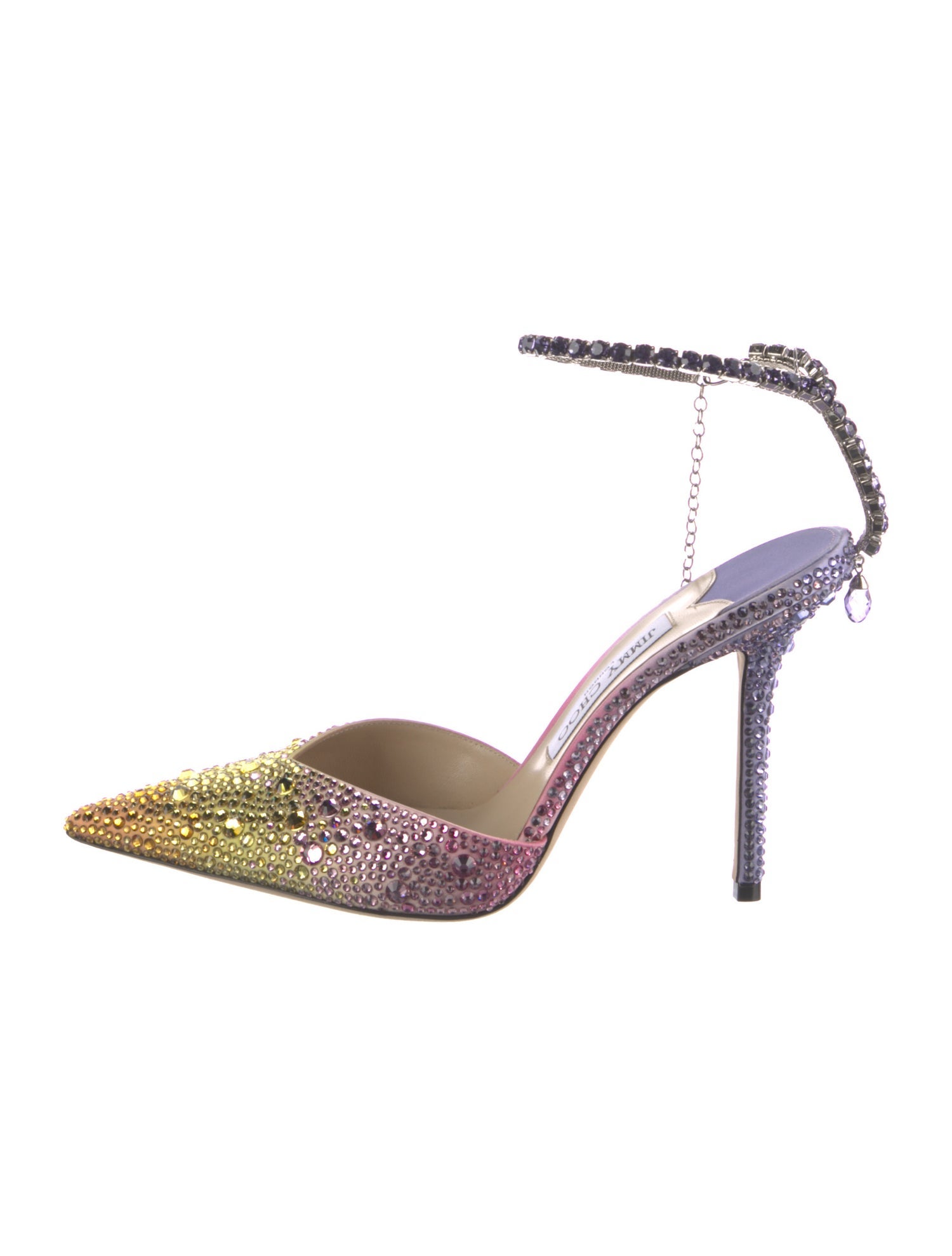 Jimmy Choo Tie-Dye Print Crystal Embellishments D'Orsay Pumps