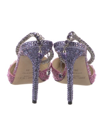 Jimmy Choo Tie-Dye Print Crystal Embellishments D'Orsay Pumps