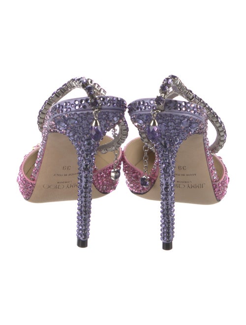 Jimmy Choo Tie-Dye Print Crystal Embellishments D'Orsay Pumps