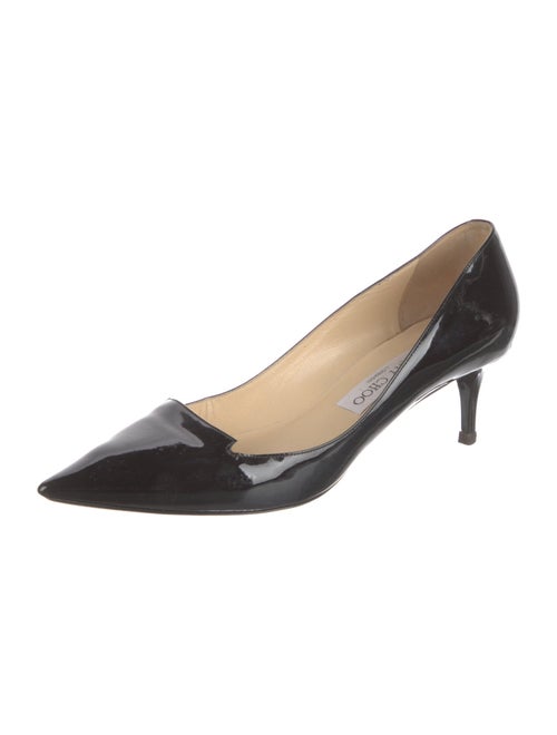 Jimmy Choo Patent Leather Leather Trim Embellishment Pumps