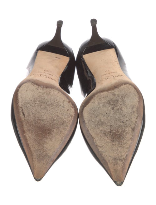 Jimmy Choo Patent Leather Leather Trim Embellishment Pumps