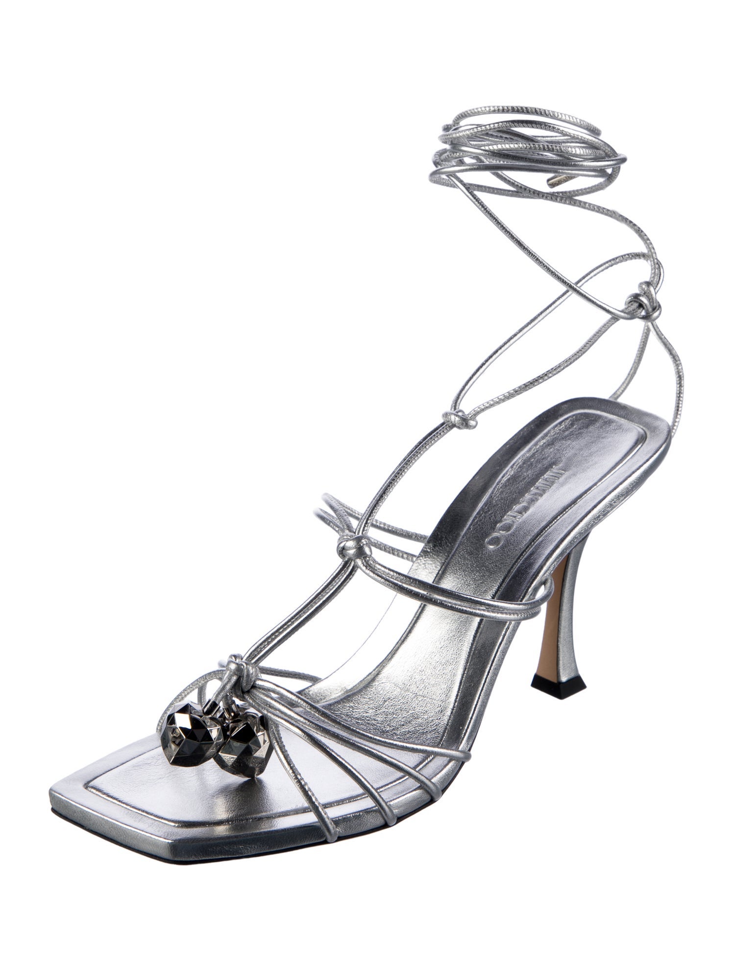 Jimmy Choo Leather Crystal Embellishments Gladiator Sandals w/ Tags