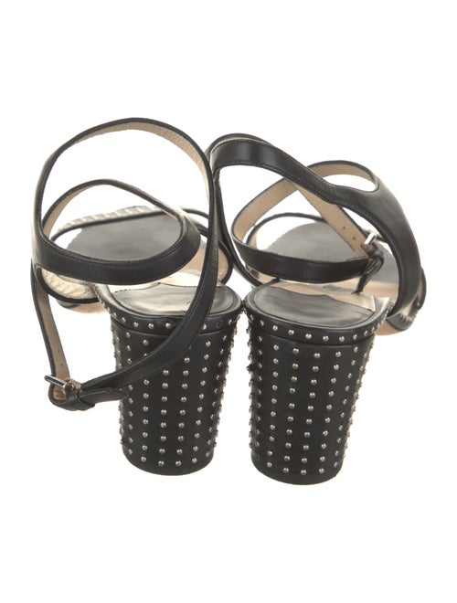 Jimmy Choo Leather Studded Accents Sandals
