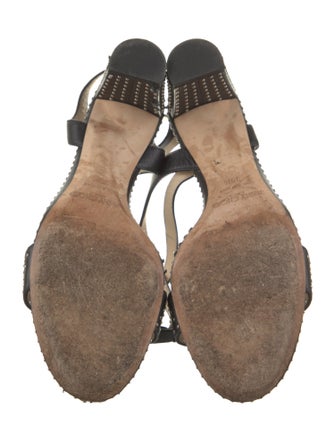 Jimmy Choo Leather Studded Accents Sandals