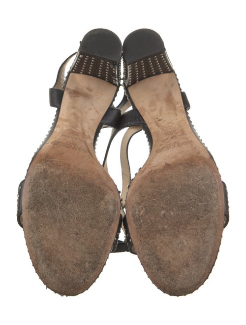 Jimmy Choo Leather Studded Accents Sandals