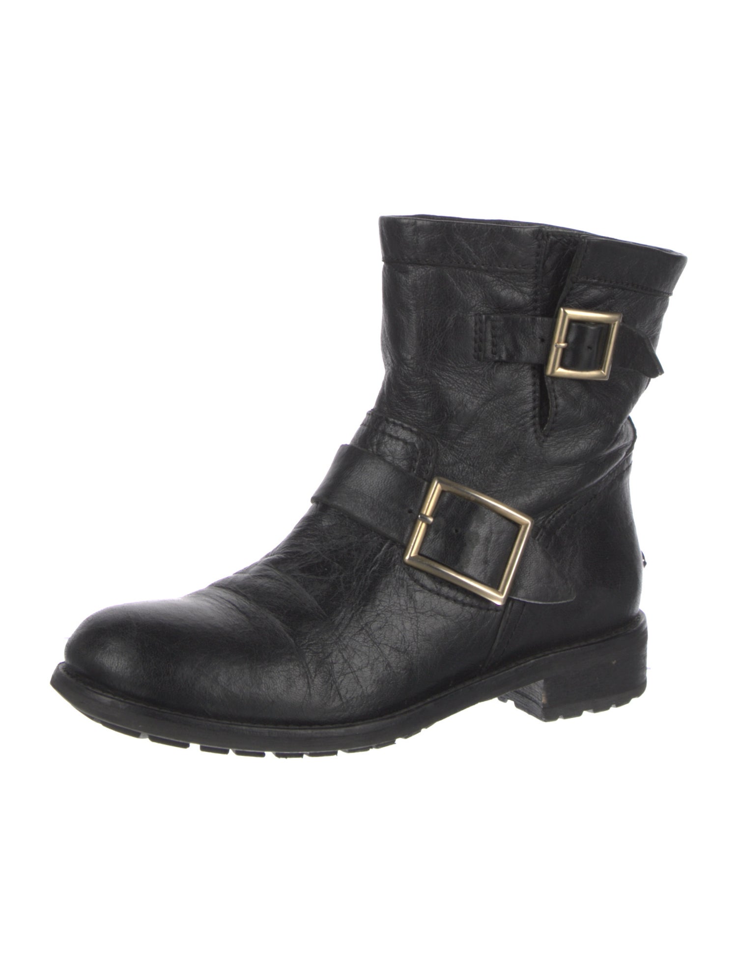 Jimmy Choo Leather Moto Boots