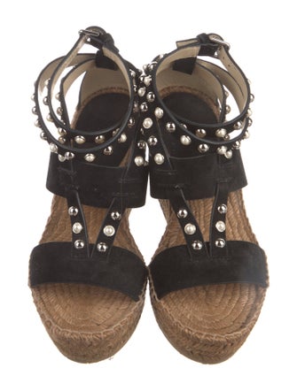 Jimmy Choo Suede Studded Accents Espadrilles