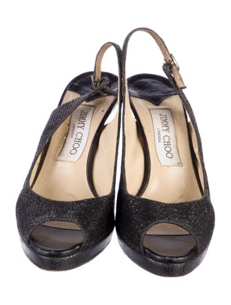 Jimmy Choo Glitter Slingback Pumps