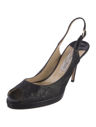 Jimmy Choo Glitter Slingback Pumps