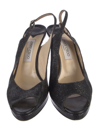 Jimmy Choo Glitter Slingback Pumps
