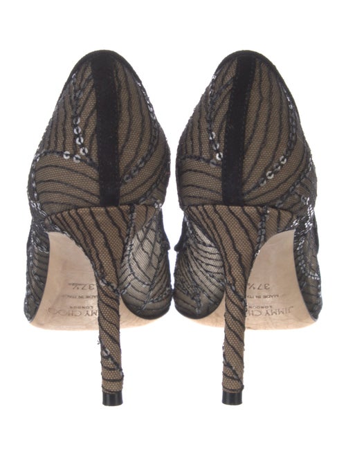 Jimmy Choo Mesh Sequin Embellishments Pumps