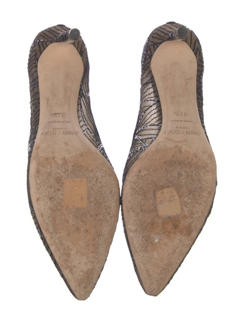 Jimmy Choo Mesh Sequin Embellishments Pumps